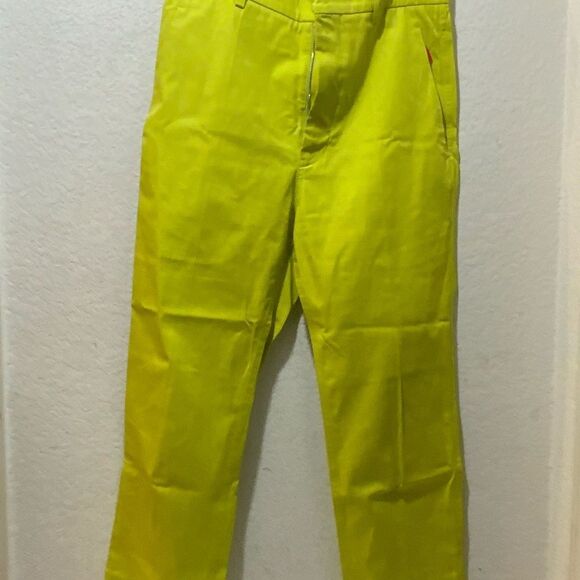 NWOT Sofie D'Hoore Piccolo High Waist Straight Cropped Pant Green Sz 34 - Picture 3 of 10